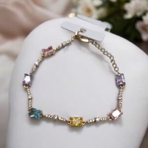 Elegant Multicolor Gemstone Bracelet